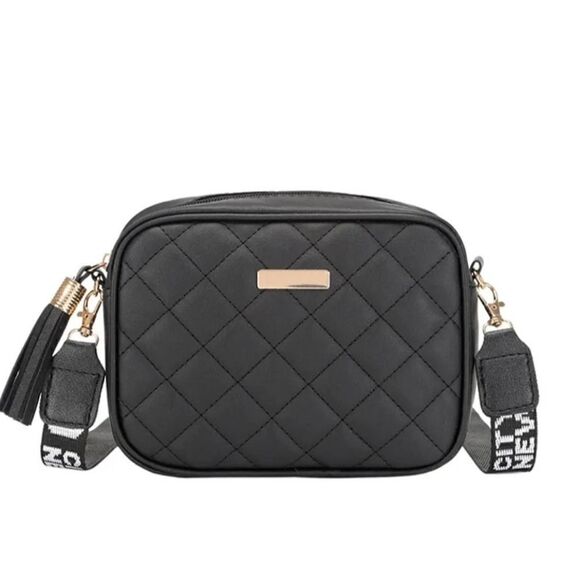 Streetwear Solid Color Lingge Square Zipper Crossbody Bags - Picture 3 of 15